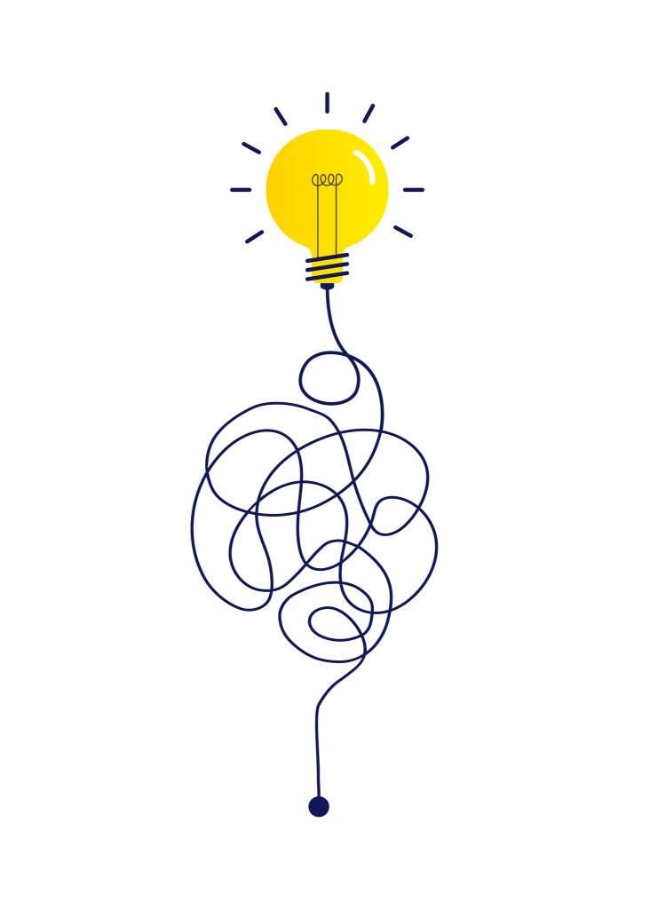 Illustrazione lampadina idea